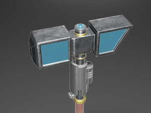 stylized sci-fi force hammer 3D Model