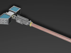 stylized sci-fi force hammer 3D Model