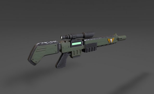 lasergun Modello 3D .c4d .max .obj .3ds .fbx .stl .blend 