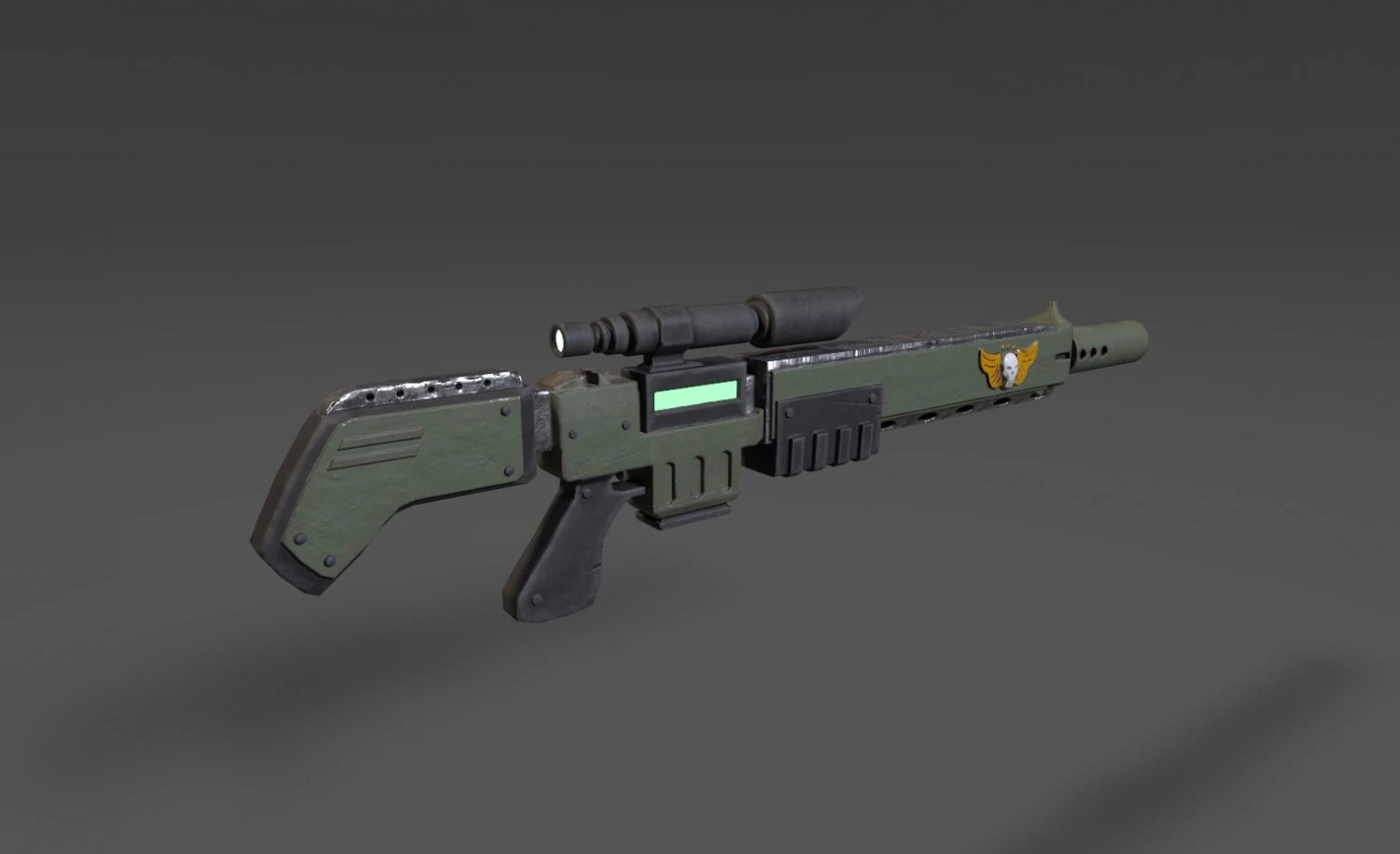 Laserpistole 3D Modell .c4d .max .obj .3ds .fbx .stl .blend 