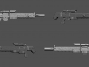 lasergun Modello 3D