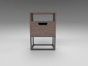 modern bedside table brown 3D Model