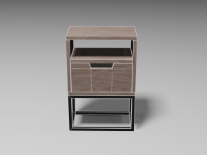 modern bedside table brown 3D Modell