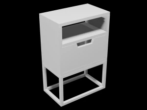 modern bedside table brown 3D Model
