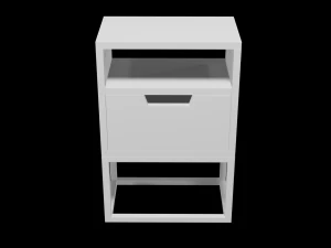 modern bedside table brown 3D Model
