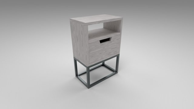 modern bedside table light brown 3D मॉडल .c4d .max .obj .3ds .fbx .stl .blend 