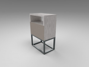 modern bedside table light brown 3D मॉडल
