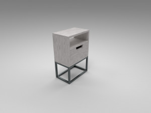 modern bedside table light brown 3D मॉडल