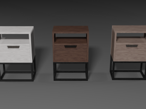 a set of modern bedside tables 3D Model