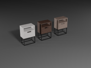 a set of modern bedside tables 3D Model