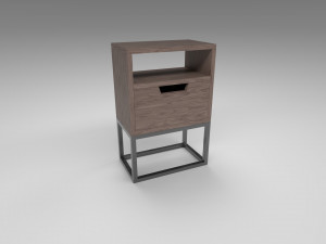 a set of modern bedside tables 3D Model