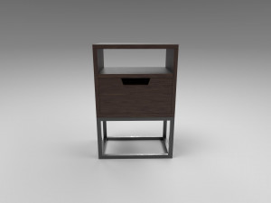 a set of modern bedside tables 3D Model