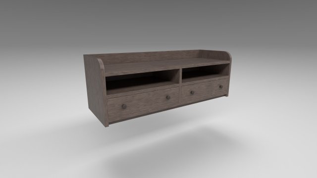 modern wooden comode brown Modelo 3D .c4d .max .obj .3ds .fbx .stl .blend 