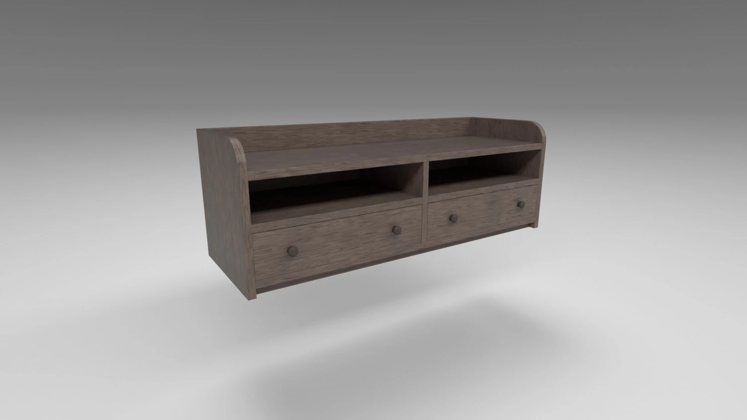 modern wooden comode brown 3D Model .c4d .max .obj .3ds .fbx .stl .blend