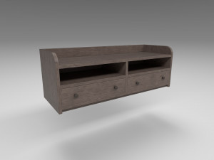 modern wooden comode brown 3D 模型