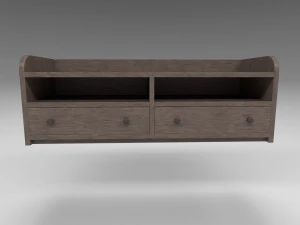 modern wooden comode brown 3D Model