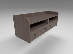 modern wooden comode brown Modelo 3D
