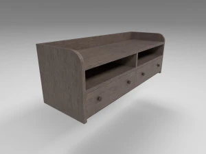 modern wooden comode brown 3D Model