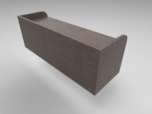 modern wooden comode brown Modelo 3D