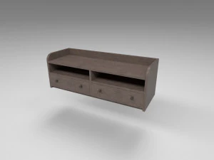 modern wooden comode brown 3D Model
