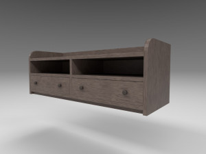 modern wooden comode brown Modelo 3D