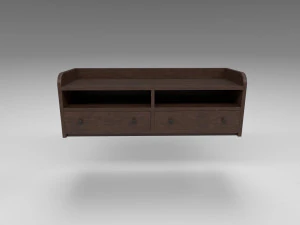 modern wooden comode dark brown 3D Model