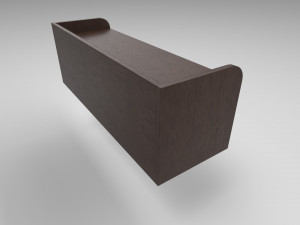 modern wooden comode dark brown 3D Model