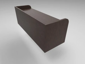 modern wooden comode dark brown 3D Model