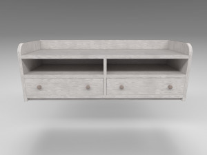 modern wooden comode white 3D मॉडल