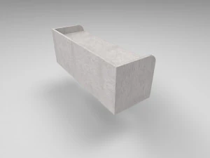modern wooden comode white 3D Model