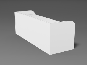 modern wooden comode white 3D मॉडल