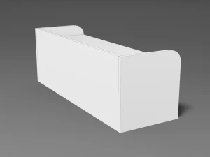 modern wooden comode white 3D Model