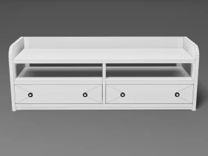 modern wooden comode white 3D Model