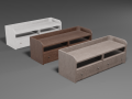 set of modern wooden comode 3D मॉडल
