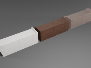 set of modern wooden comode 3D 模型