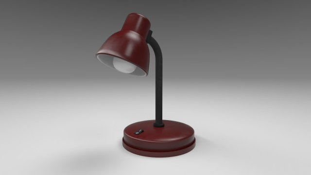 modern table lamp red 3D Model .c4d .max .obj .3ds .fbx .stl .blend