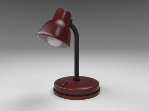 modern table lamp red 3D 模型