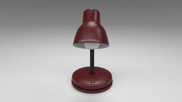 modern table lamp red 3D in 3DExport