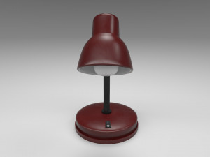 modern table lamp red 3D Model