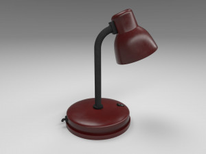 modern table lamp red 3D Model