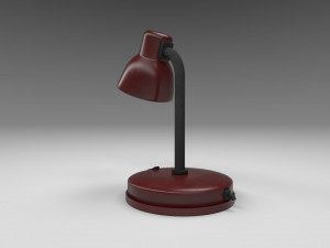 modern table lamp red 3D Model