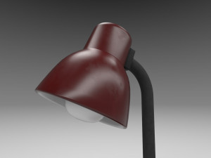 modern table lamp red 3D Model