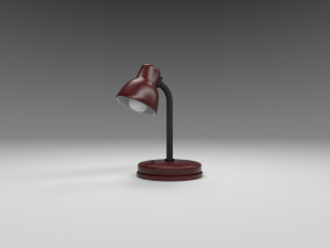 modern table lamp red 3D Model