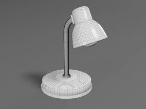 モダンなテーブルランプ赤 3Dモデル