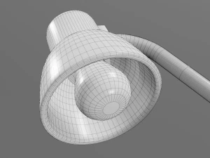 モダンなテーブルランプ赤 3Dモデル