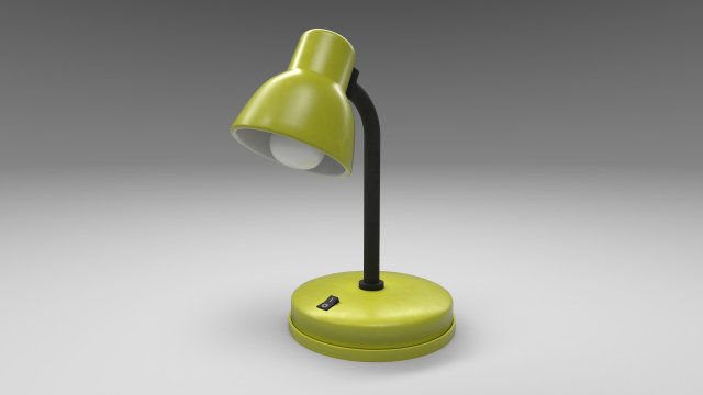 modern table lamp yellow 3D Model .c4d .max .obj .3ds .fbx .stl .blend 