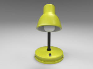 modern table lamp yellow 3D Model