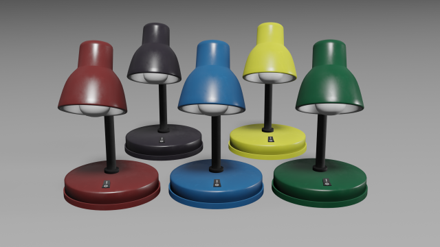table lamp set 3D मॉडल .c4d .max .obj .3ds .fbx .stl .blend 