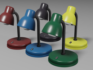 table lamp set 3D मॉडल