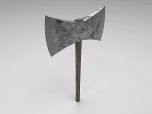 machado de batalha medieval 1 Modelo 3D